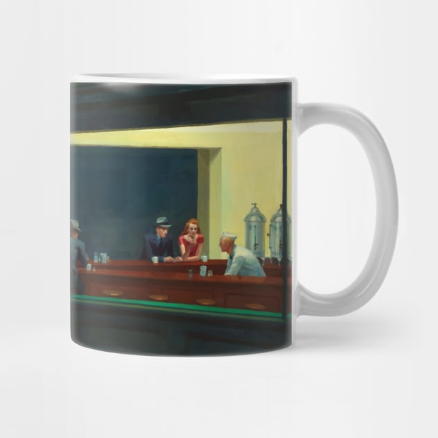 Nighthawks, Edward Hopper, Night Owl, Classic Painting by VintageArtwork